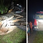 Idoso morre em colisão entre motocicleta e caminhão na BR-316
