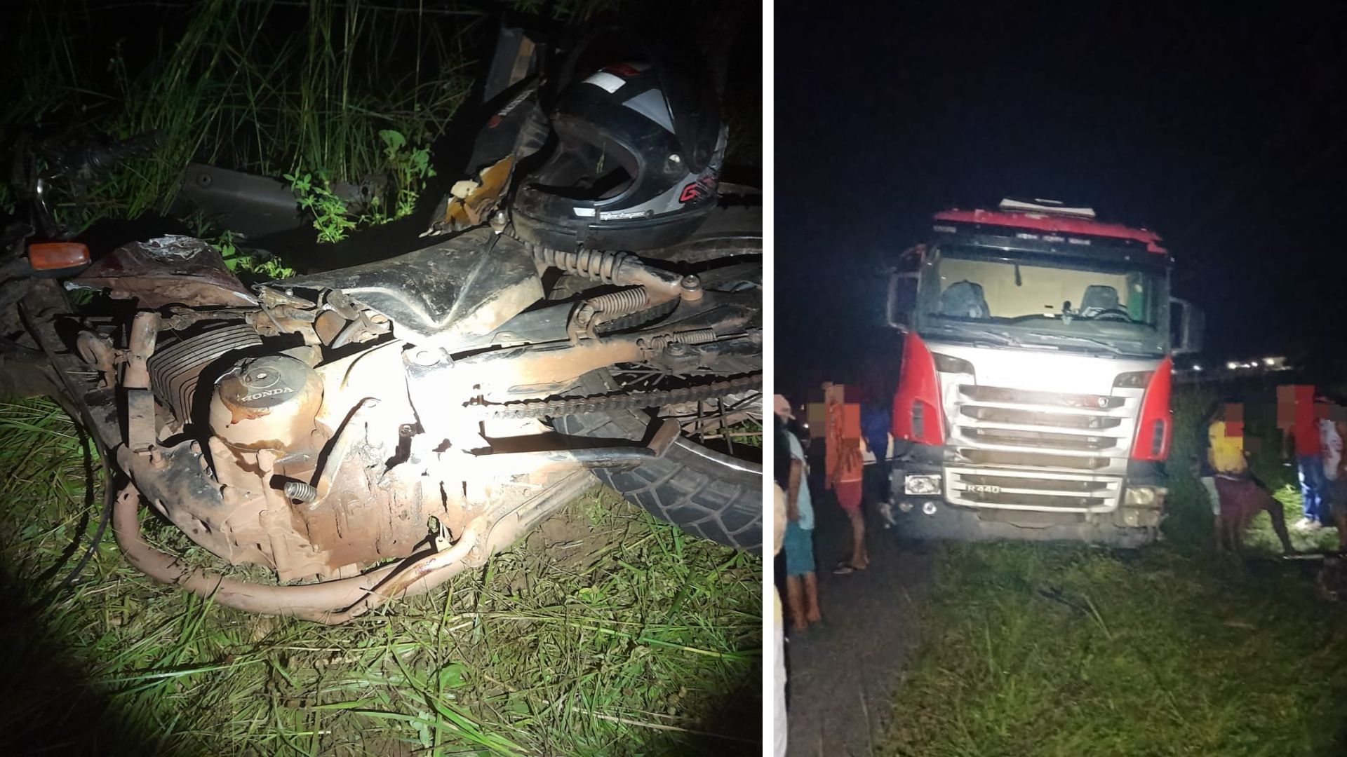 Idoso morre em colisão entre motocicleta e caminhão na BR-316