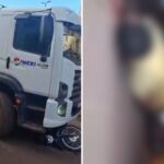 Pai e filho morrem atropelados por um caminhão de coleta de lixo em Pinheiro