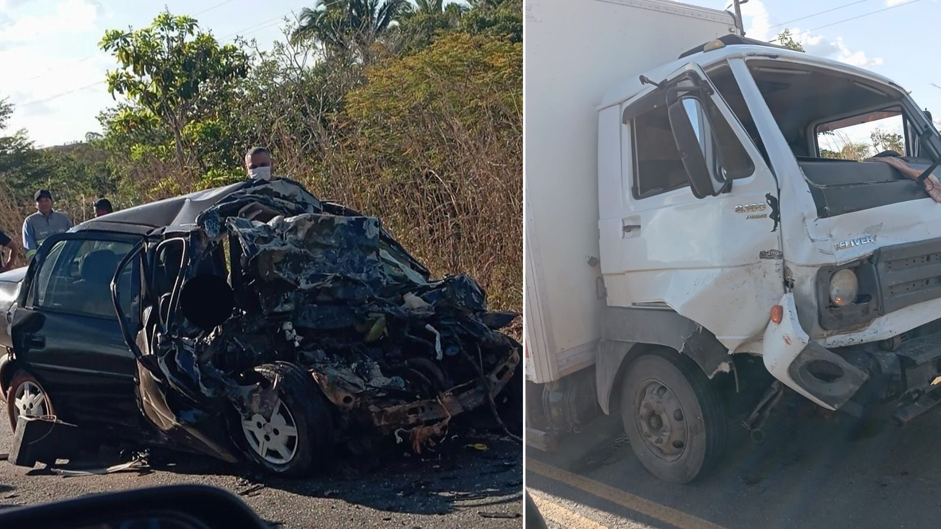 Tragédia na BR-222: colisão frontal entre dois veículos resulta em mortes de três membros de uma família