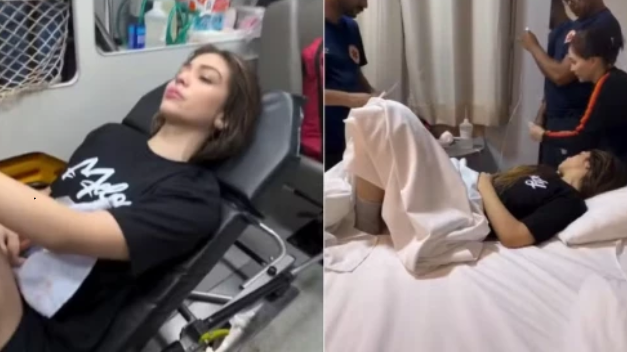 Melody passa mal durante show no Maranhão e é retirada de ambulância