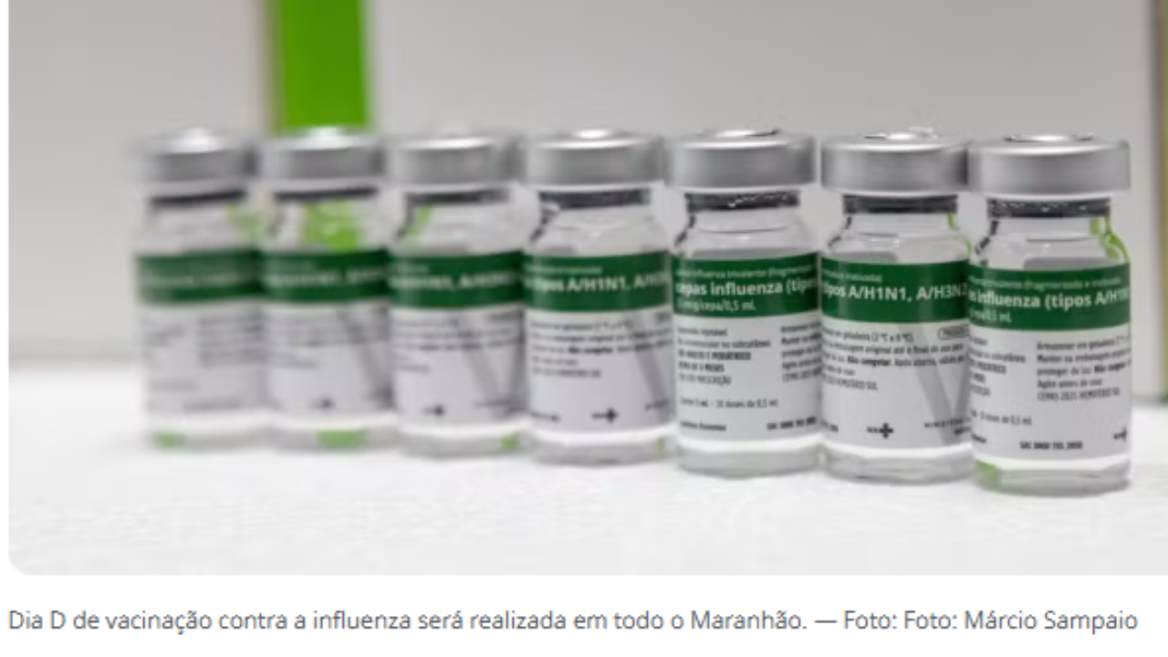 Vacinação contra gripe começa em São Luís e será ampliada para todo o Maranhão
