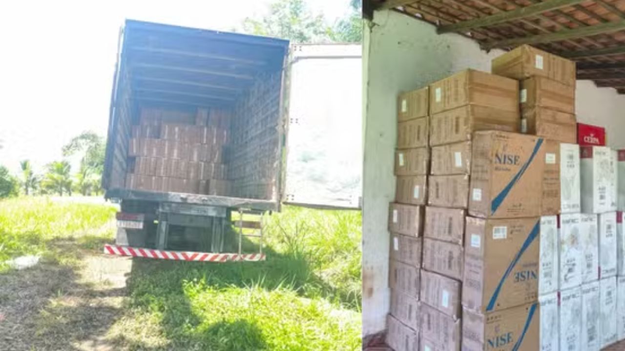 Operação policial apreende 650 caixas de cigarros irregulares e suspeitos fogem em Axixá