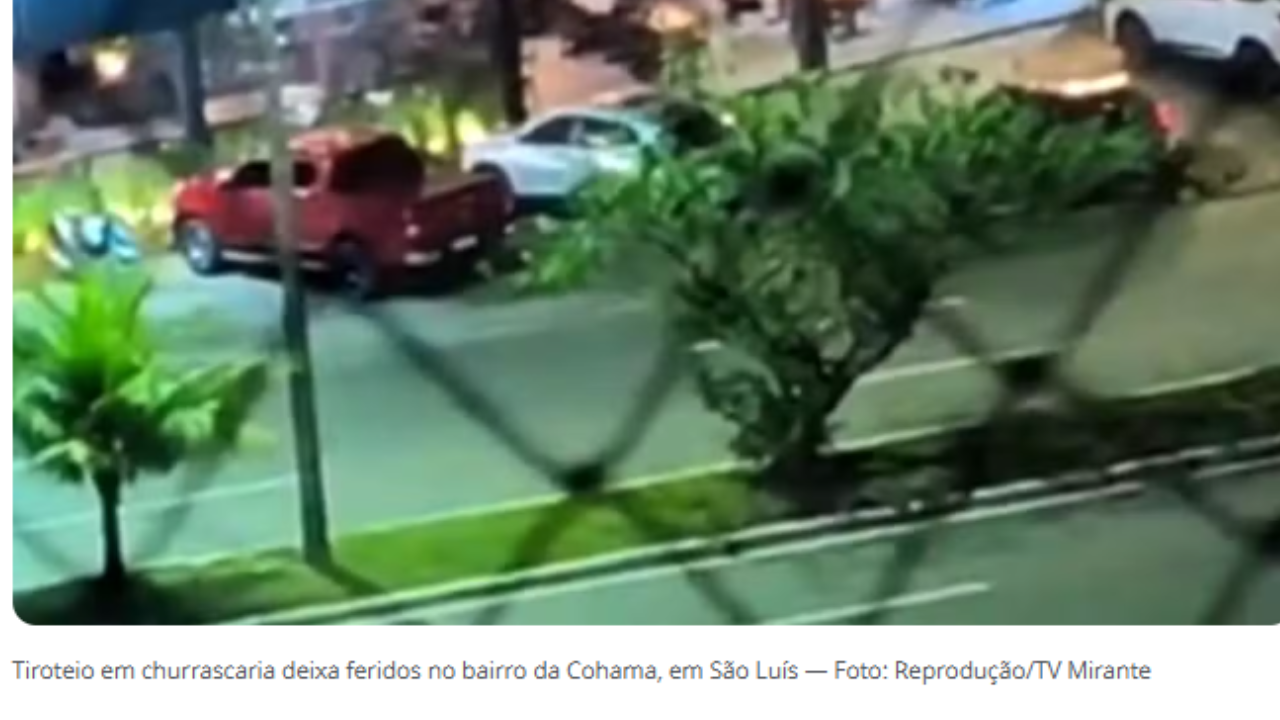 Tiroteio em churrascaria deixa quatro feridos em São Luís