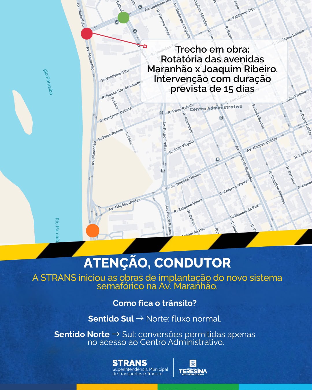 Strans entrega etapa de obras e altera trânsito na Avenida Maranhão