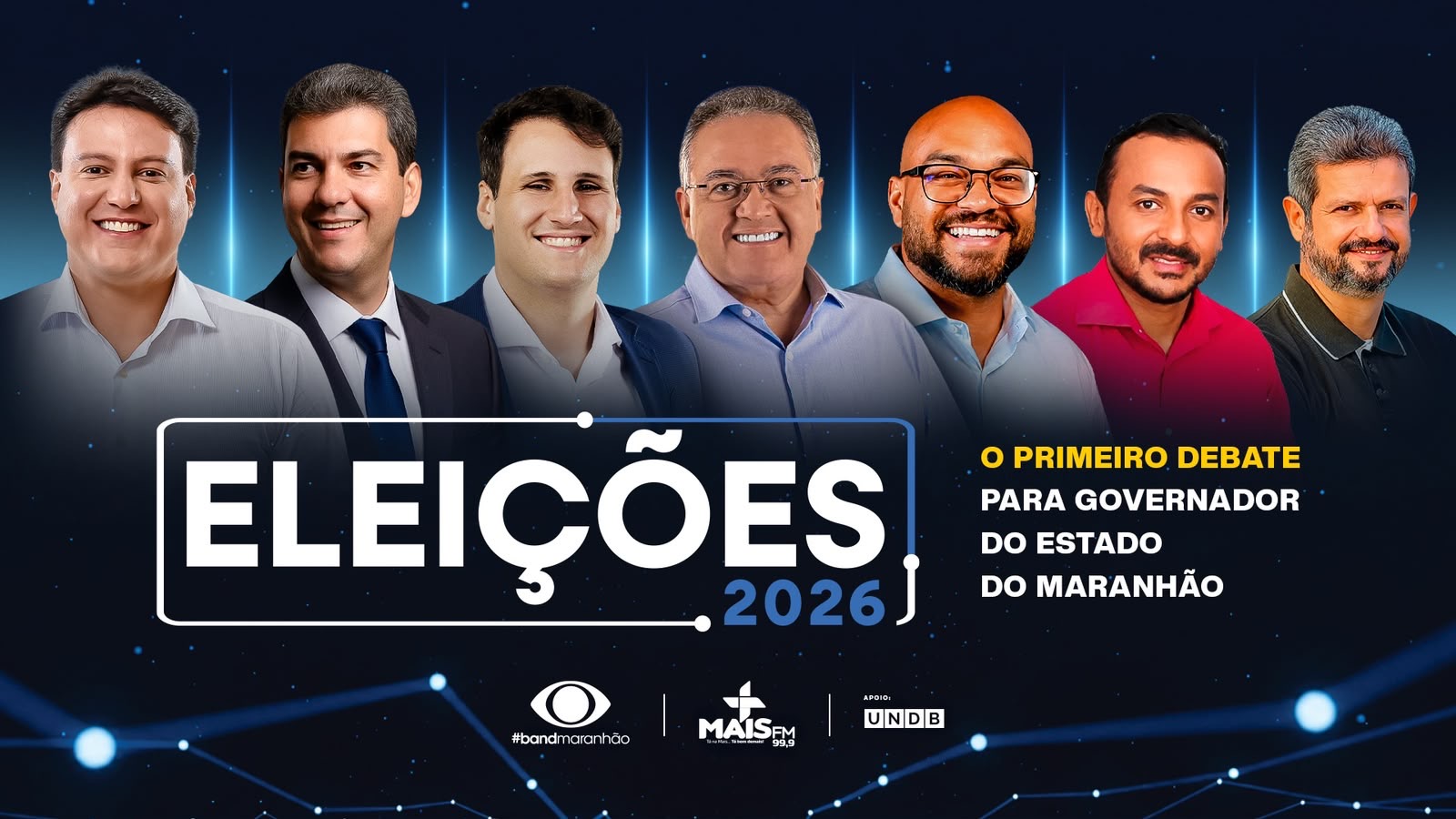 BAND e MAIS FM começam contagem regressiva para o primeiro debate com pré-candidatos ao Governo do Maranhão