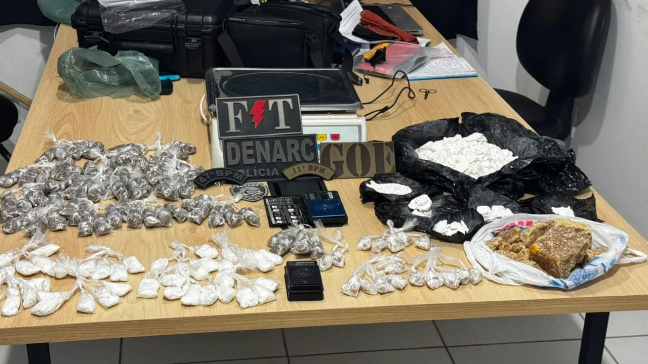 Operação apreende cerca de 3 kg de drogas escondidos em árvore em Timon