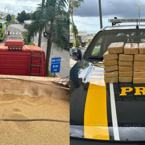 Polícia Rodoviária Federal apreende 29 tabletes de cocaína durante fiscalização na BR-135