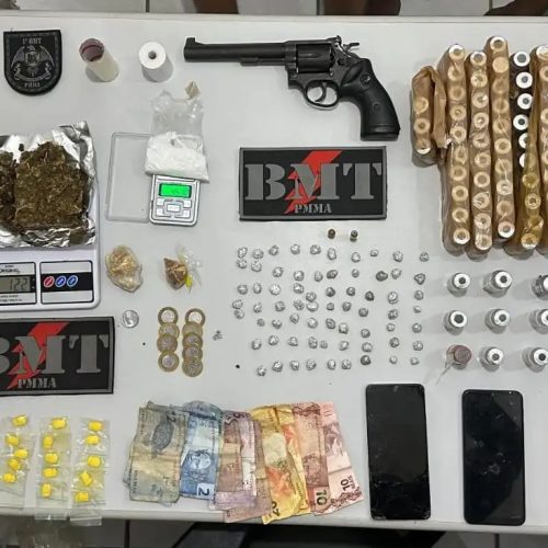 Operação da Polícia Militar resulta em prisões por tráfico de drogas e porte ilegal de arma em São Luís