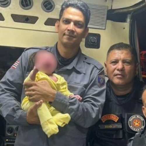 Policiais salvam bebê de 23 dias engasgado com leite materno em Santa Rita